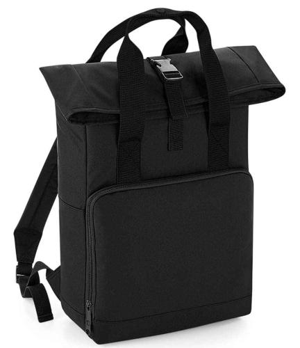 BagBase Recycled Twin Handle Roll-Top Backpack - BLK - ONE